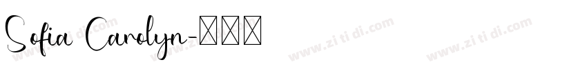 Sofia Carolyn字体转换